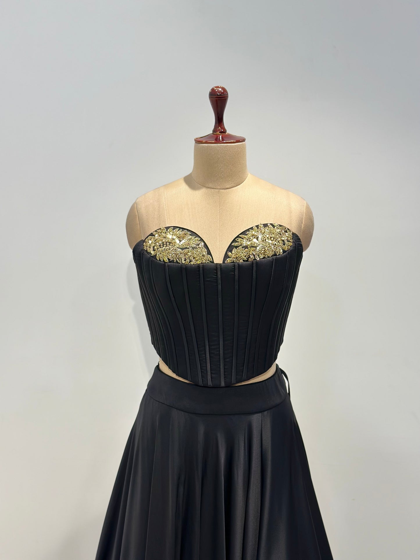 BLACK CORSET LEHENGA