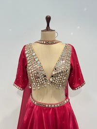 PINK MIRROR LEHENGA