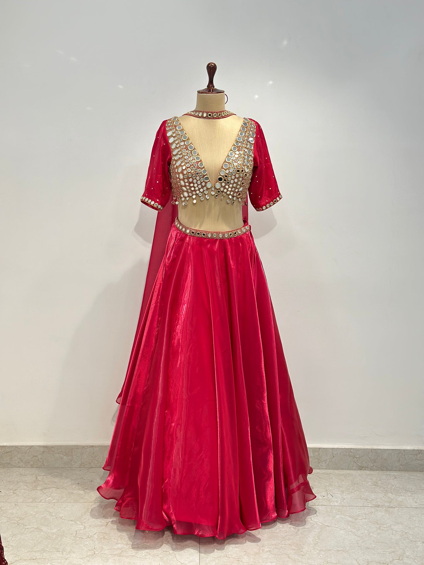 PINK MIRROR LEHENGA
