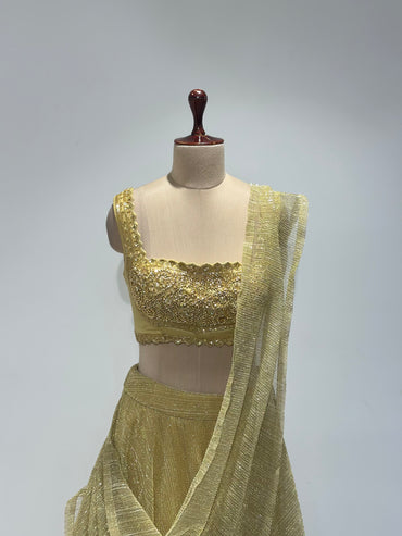 GOLD DRAPE LEHENGA