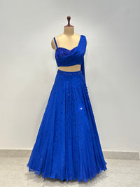 ELECTRIC BLUE MODERN LEHENGA