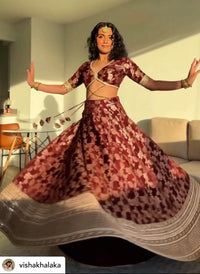 Maroon Banarsi Lehenga