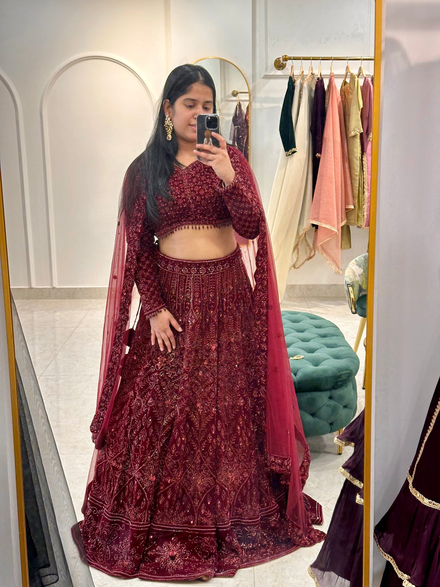 Maroon Bridal Lehenga