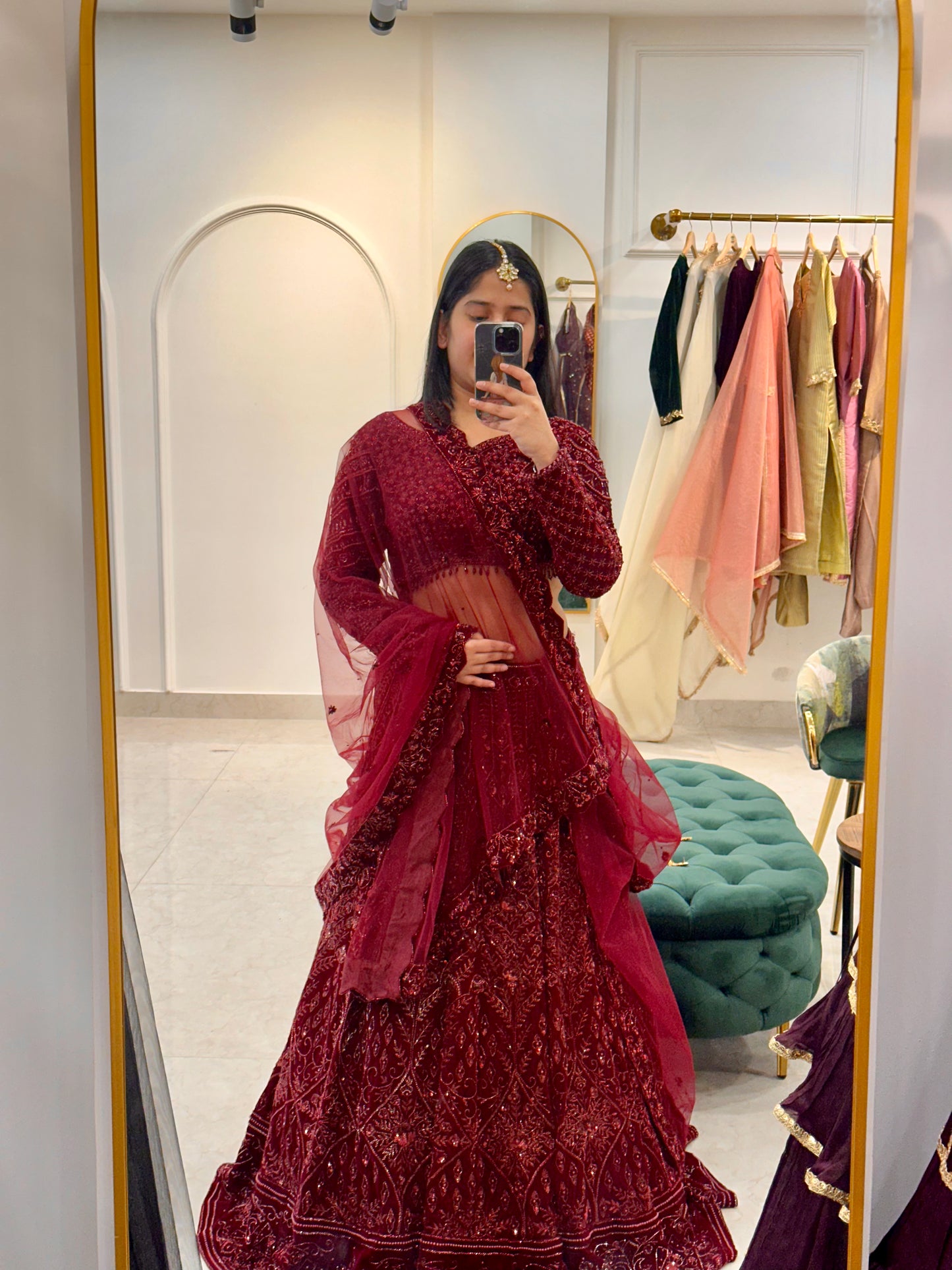 Maroon Bridal Lehenga