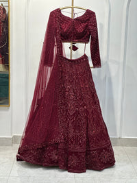 Maroon Bridal Lehenga