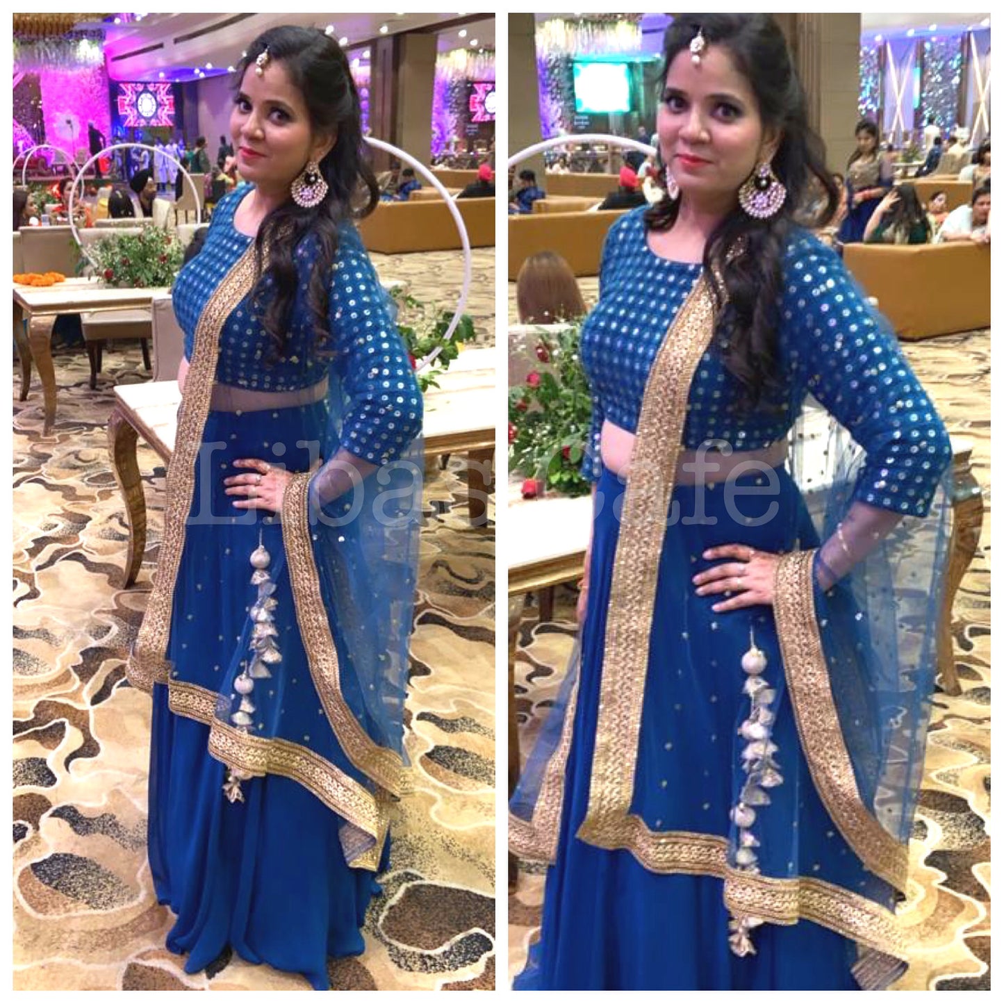 Client In Our Peacock Blue Lehenga