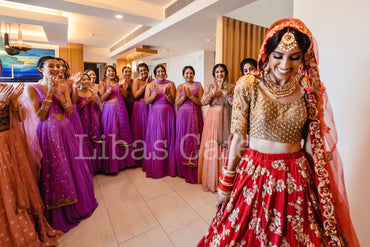 Bridesmaids In Lilac Lehenga