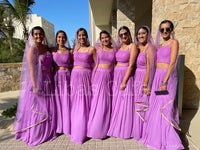 Bridesmaids In Lilac Lehenga