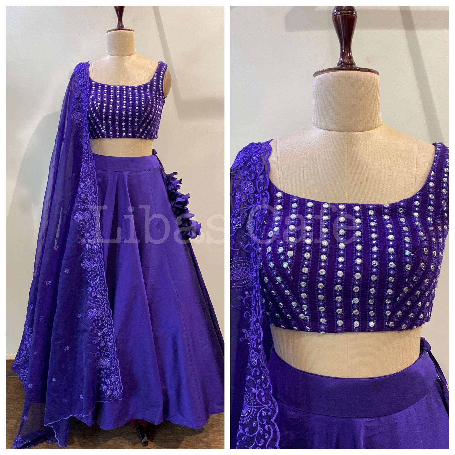 Purple Silk Lehenga