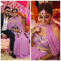 Client In Our Lilac Lehenga