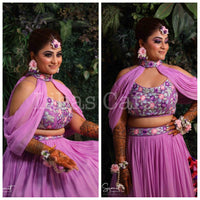 Client In Our Lilac Lehenga