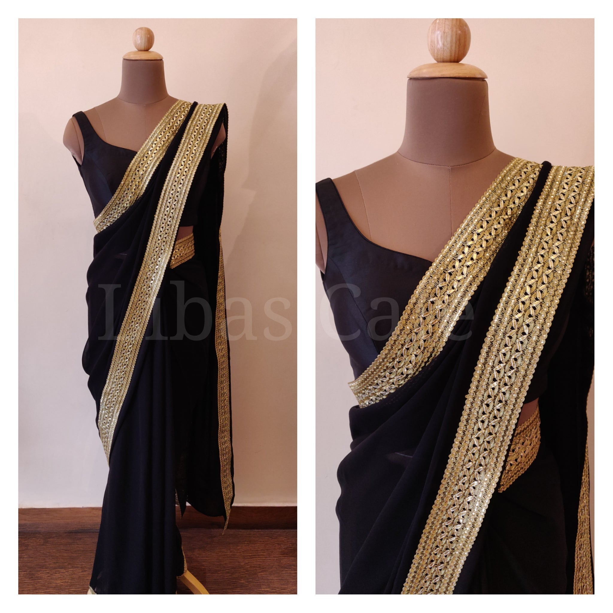 Black Georgette Saree