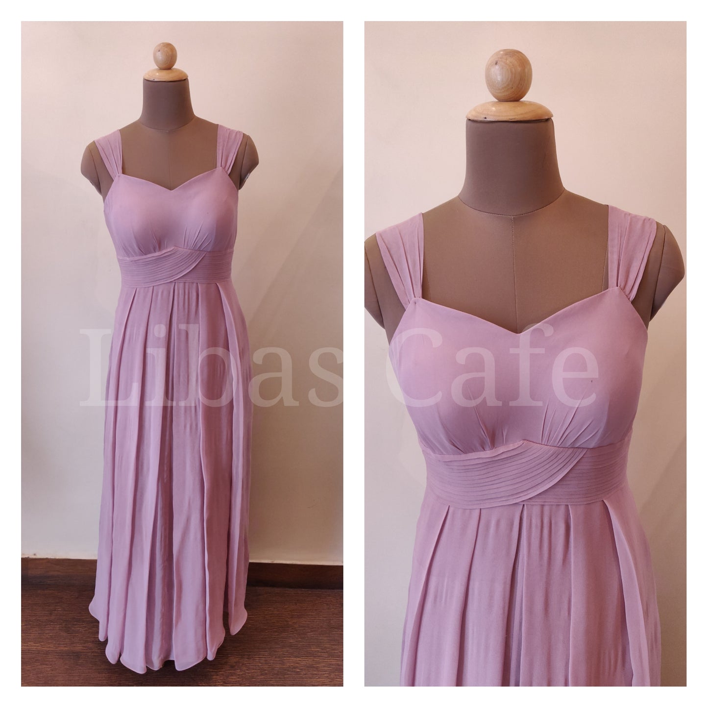 Lavender Pleated Prom Gown
